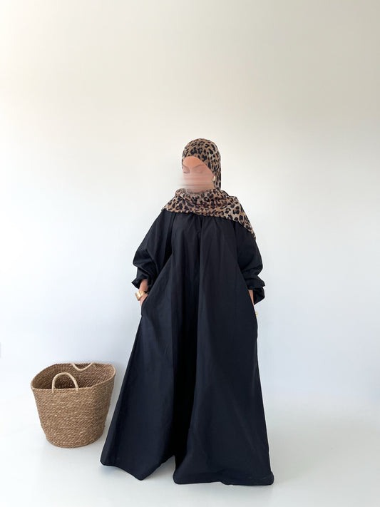 Robe popeline noire