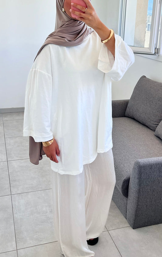 Pantalon fluide beige