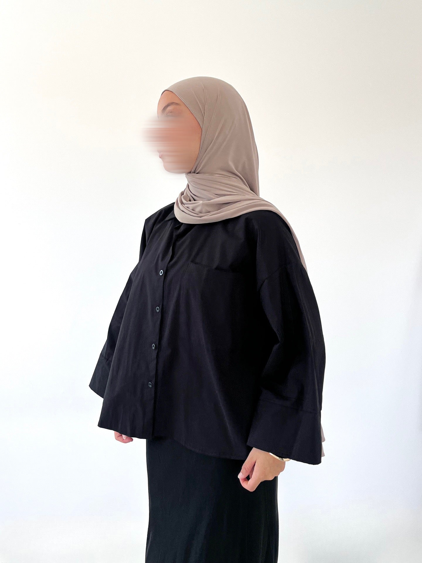 Chemise oversize noire