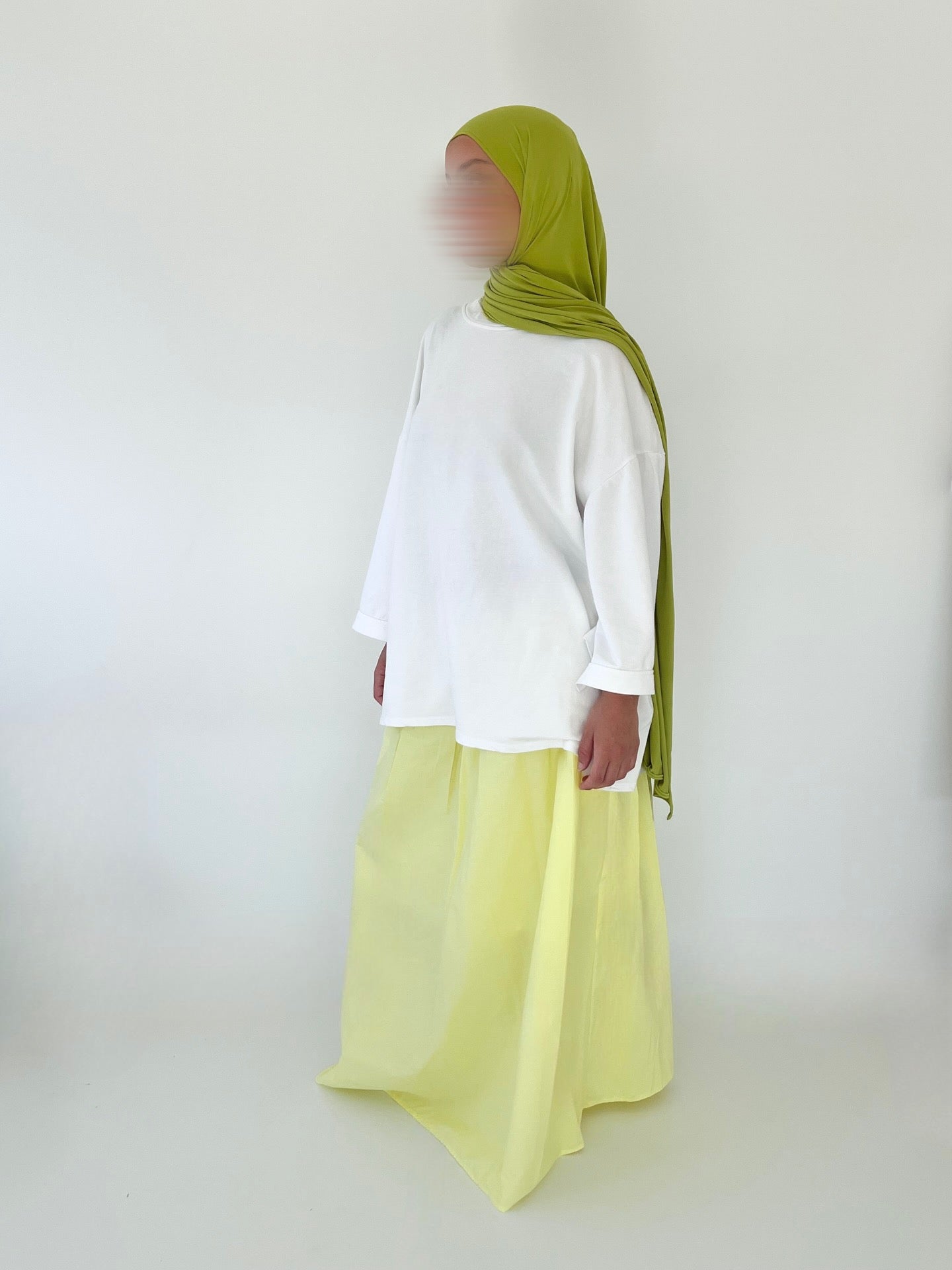 Jupe coton jaune clair