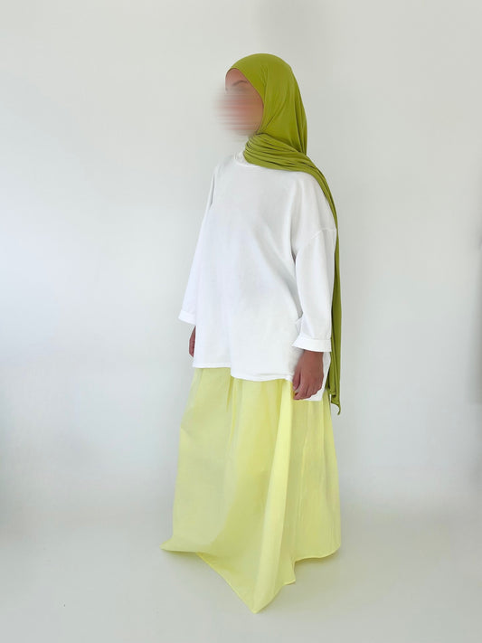 Jupe coton jaune clair