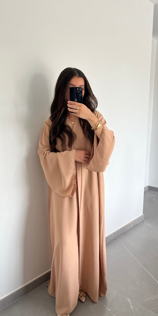 Abaya évasée camel