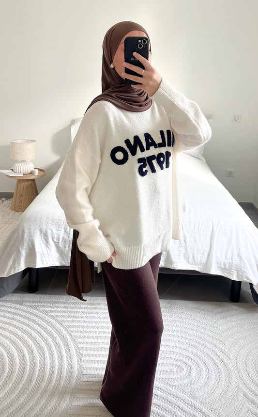 Pantalon doux marron