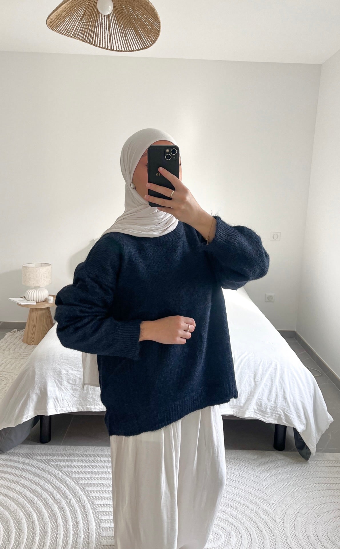 Pull soft bleu marine