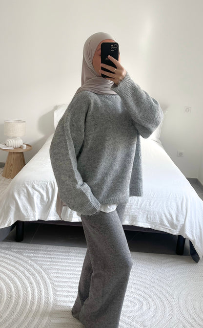 Pantalon doux gris