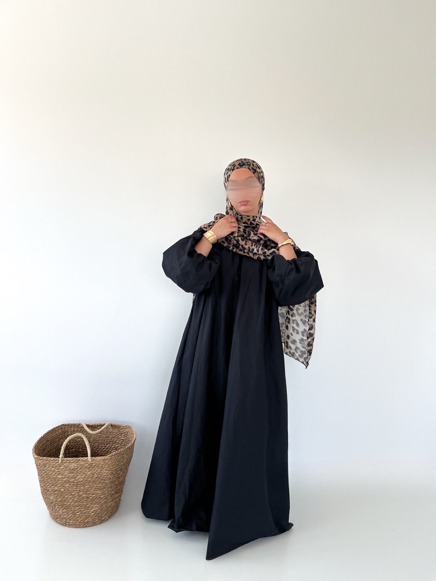 Robe popeline noire