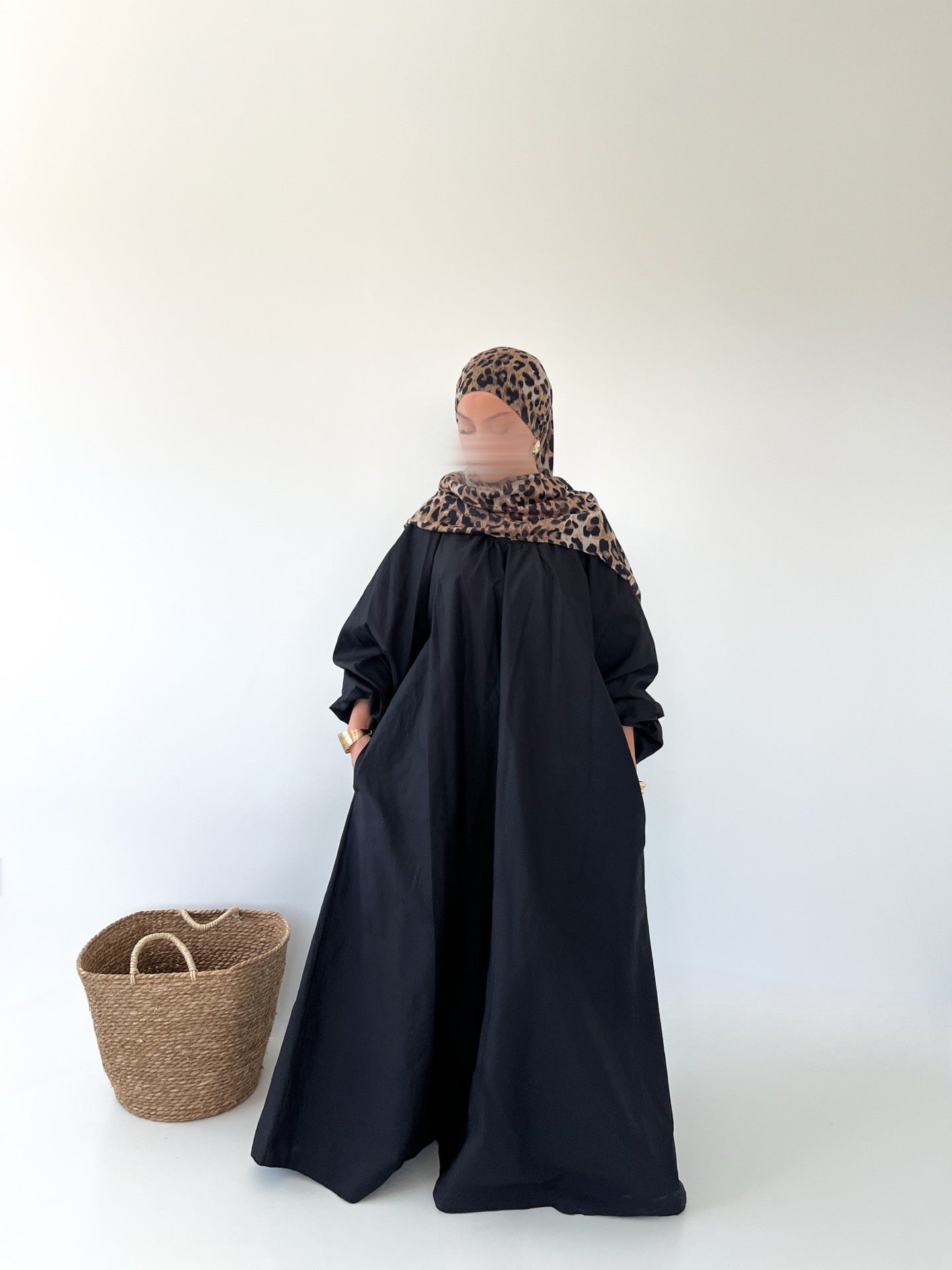 Robe popeline noire