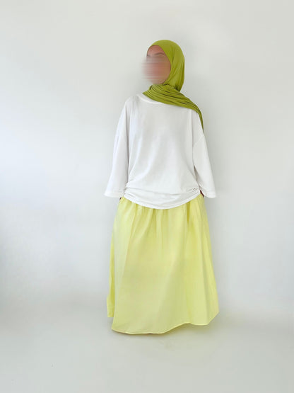 Jupe coton jaune clair