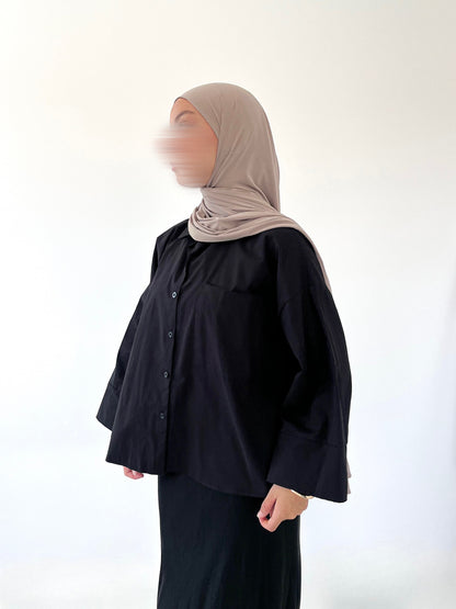 Chemise oversize noire