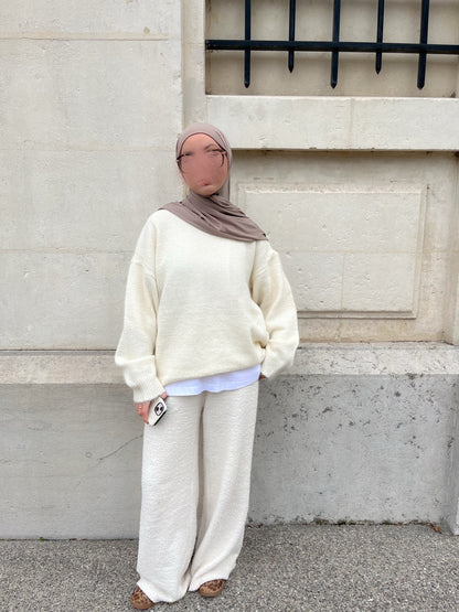 Pull soft blanc