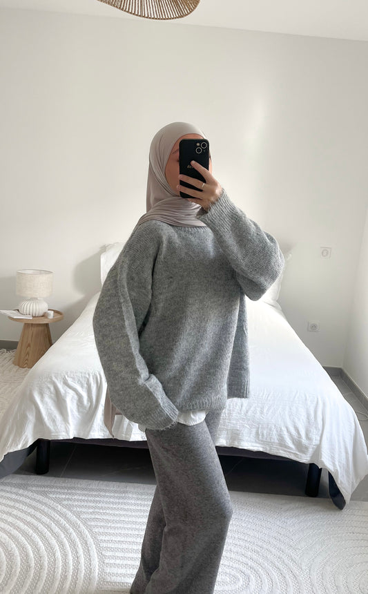 Pull soft gris