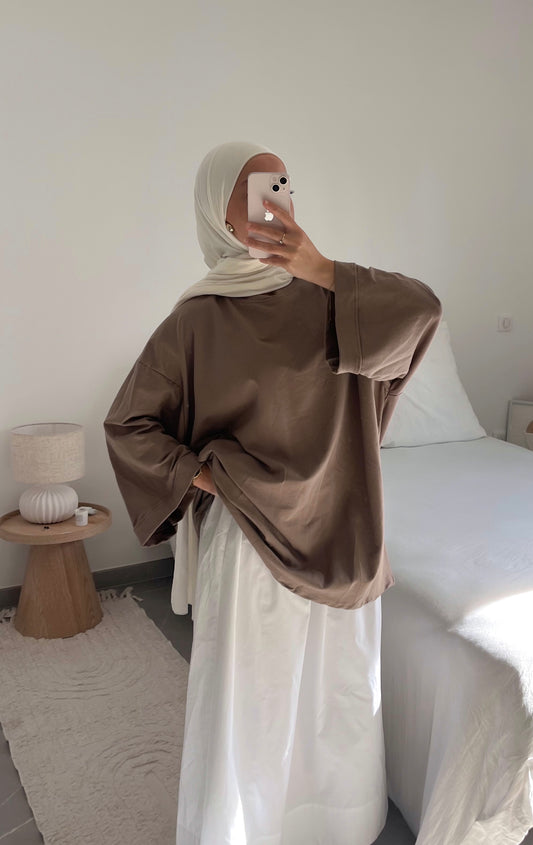 T-shirt casual taupe